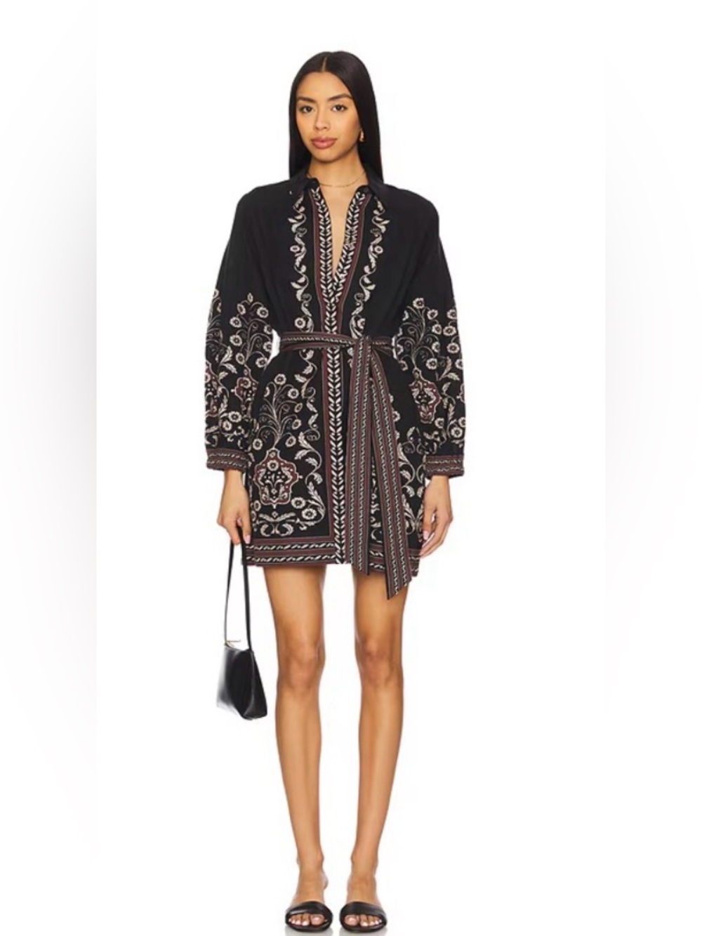 Cleobella Black Belted Mini Dress NWT. Xs